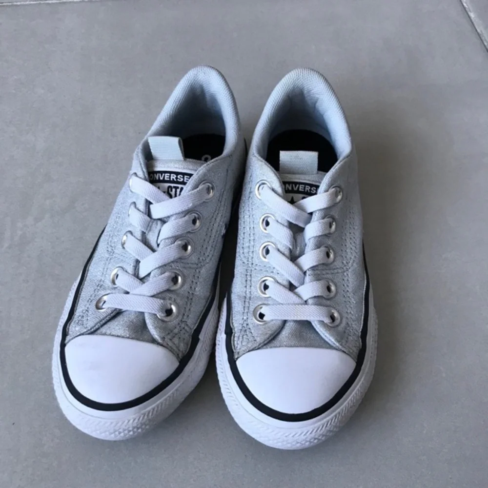 CONVERSE Kids' Chuck Taylor All Star Sparkly Rave Low Top Slip On Sneaker | 12